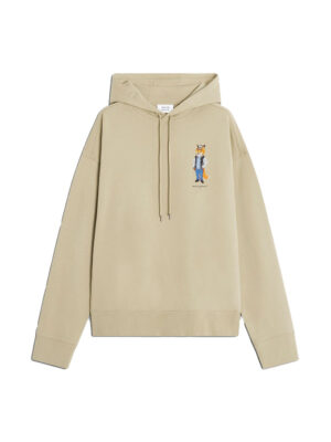 hoodie en coton à imprimé Fox