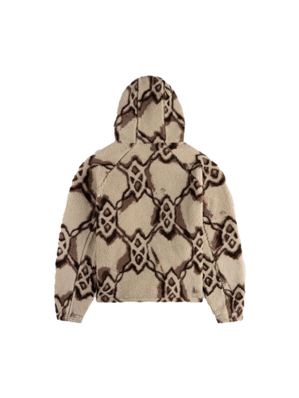 Off White Burned Shield Sherpa Jacket – Image 2