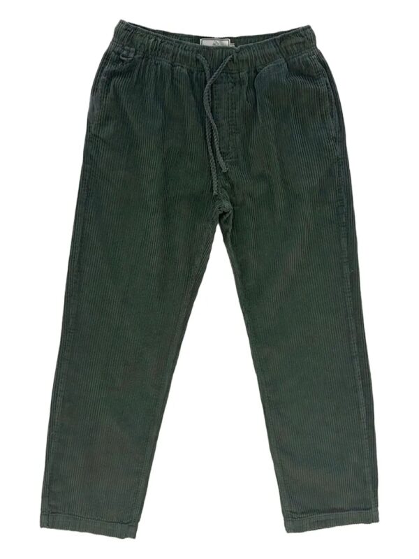 pantalon en velours côtelé à lien de resserrage