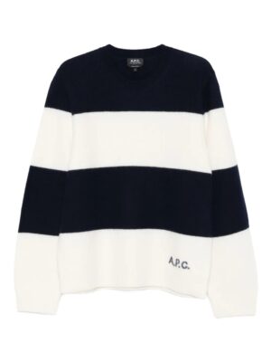 striped round neck jumper