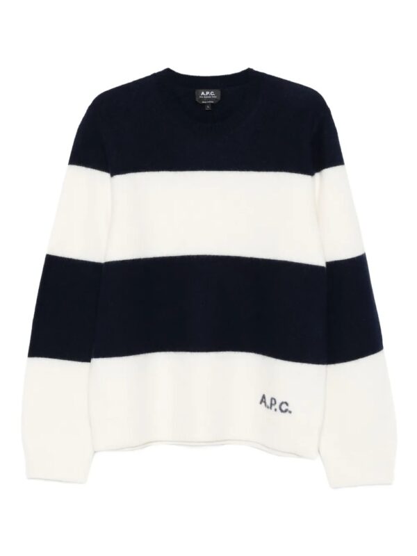 striped round neck jumper
