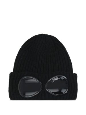 bonnet côtelé à verres de lunettes