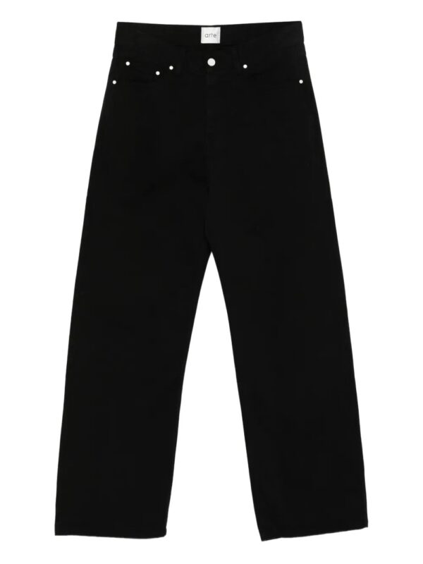 straight button-up jeans