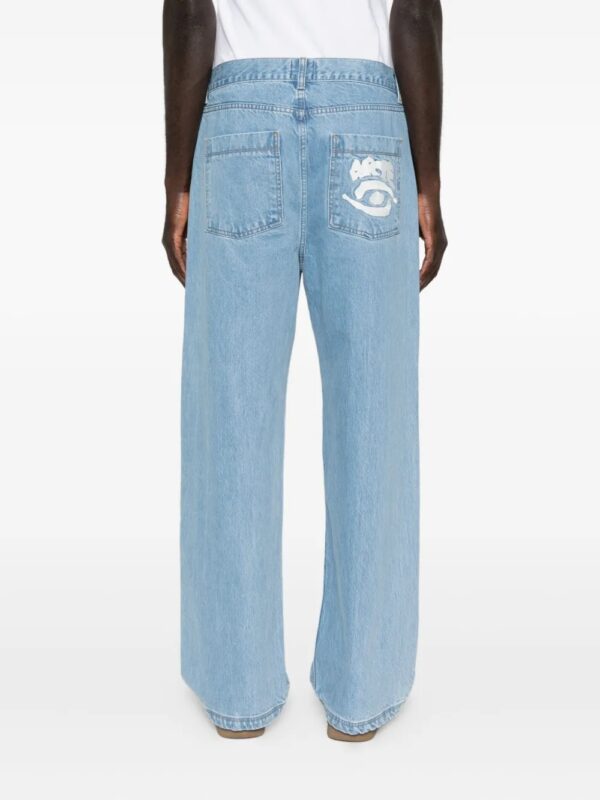 straight jeans with a slightly faded effect - Image 4