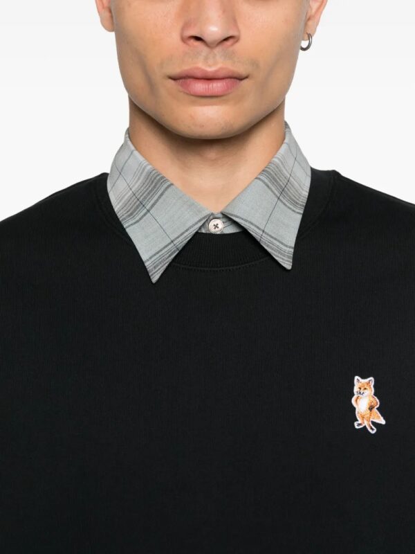 sweat-shirt en coton brodé de renard – Image 5