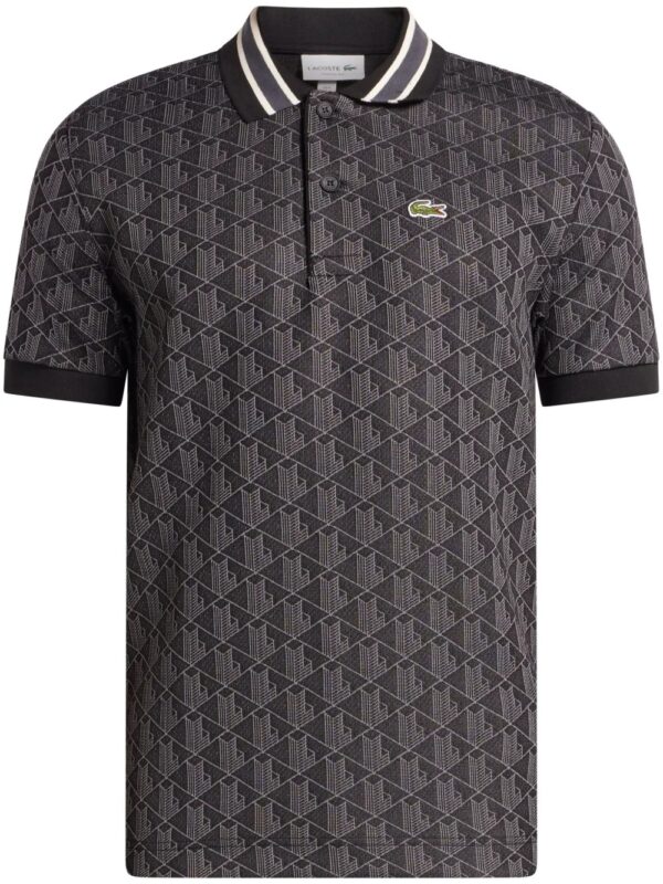 jacquard logo polo shirt