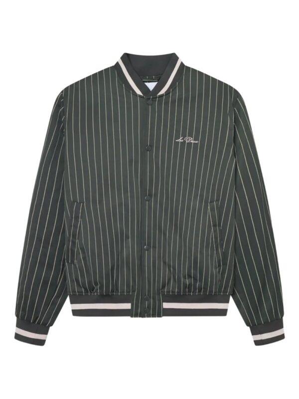pinstripe bomber jacket
