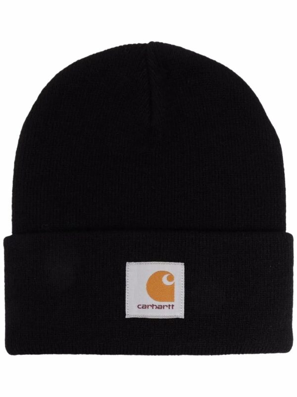 bonnet en maille à patch logo