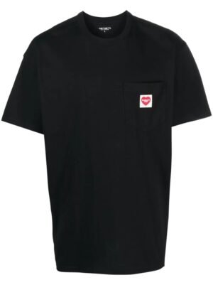 t-shirt en coton à patch logo