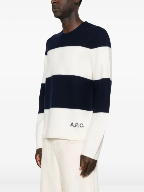 striped round neck jumper - Image 3