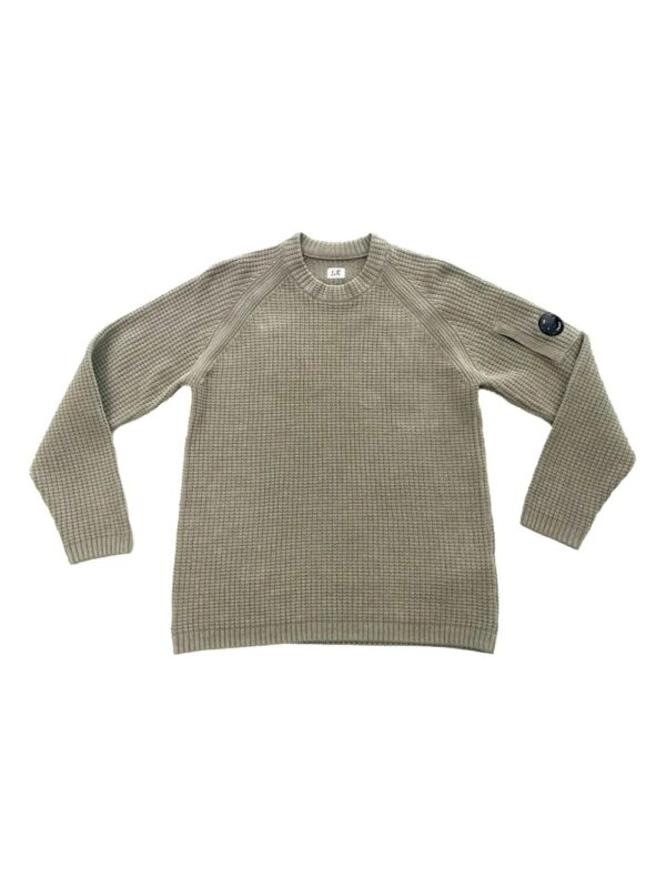 signature lens glass waffle knit sweater