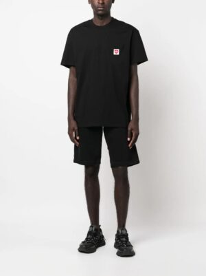 t-shirt en coton à patch logo