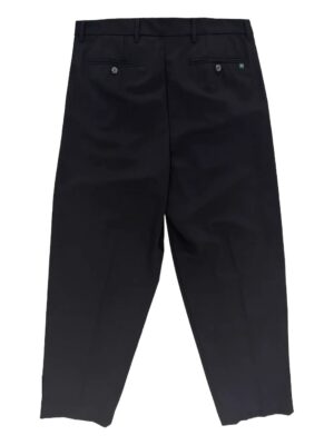 pantalon à détails plissés
