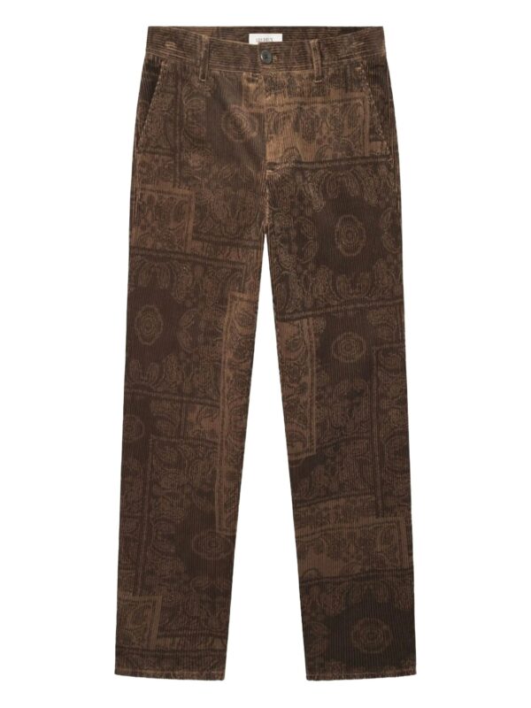 pantalon en velours côtelé Kody à motif cachemire