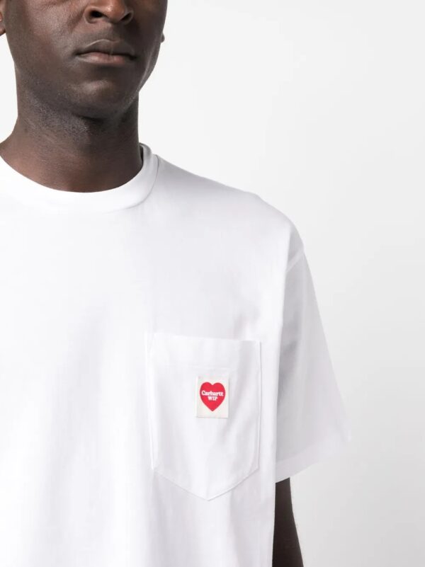 logo-patch cotton T-shirt - Image 5