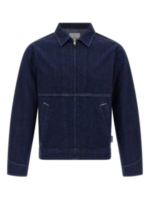 zip-up denim jacket