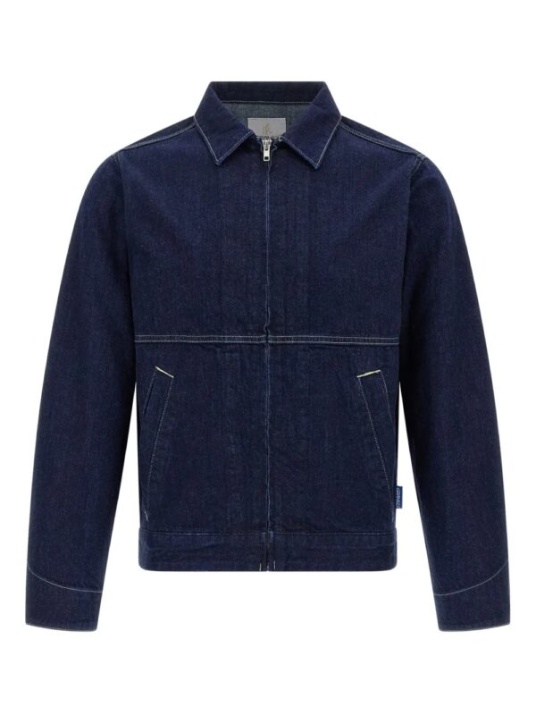 zip-up denim jacket