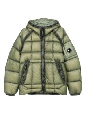 Hooded jacket with lens details