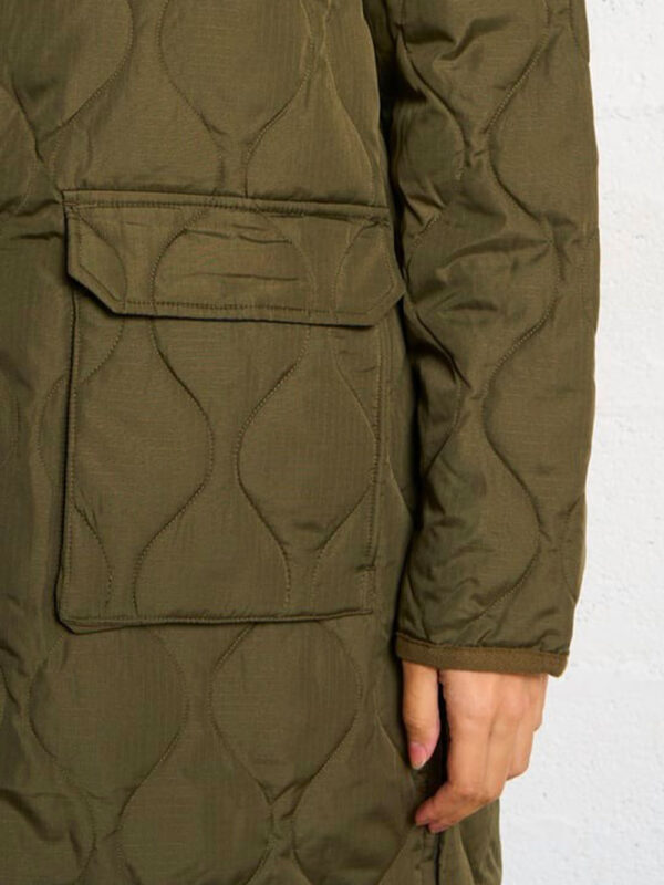 Straight hooded coat - Image 3