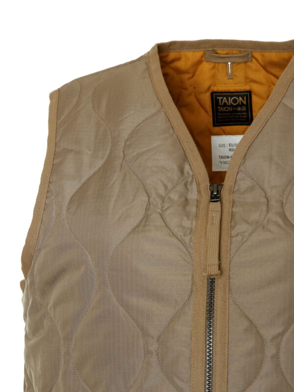 Gilet militaire zippé col V duvet – Image 3