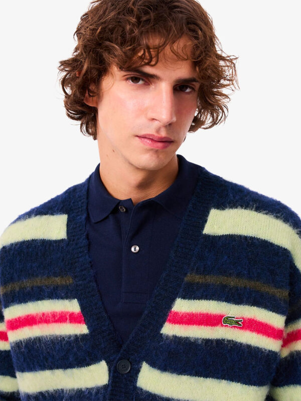 Cardigan relaxed fit laine alpaga rayé – Image 3
