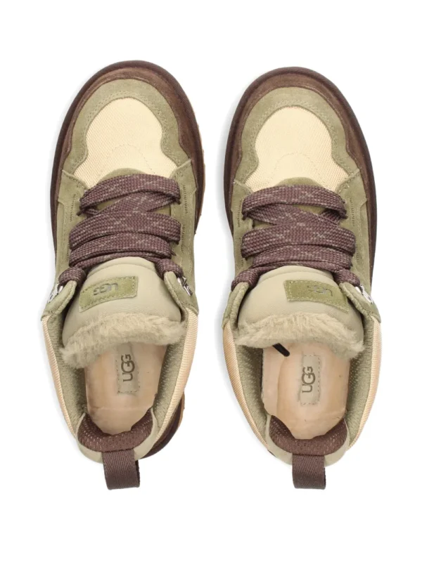 suede leather paneled sneakers - Image 4