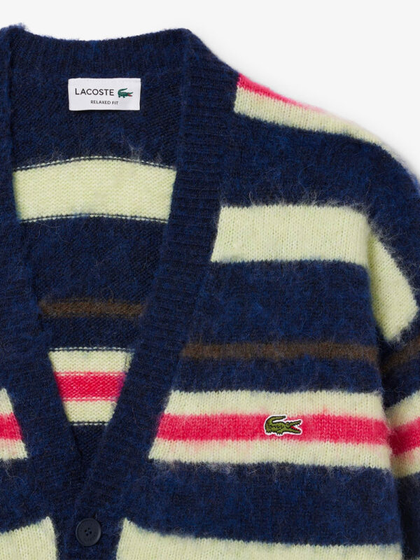 Cardigan relaxed fit laine alpaga rayé – Image 4