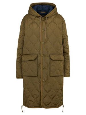 Straight hooded coat