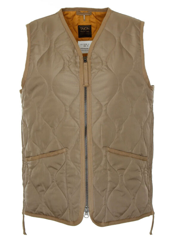 Gilet militaire zippé col V duvet