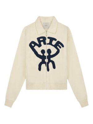 cardigan zippé à broderies