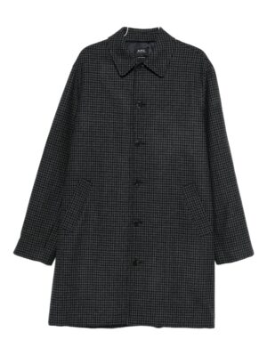 manteau à motif pied-de-poule