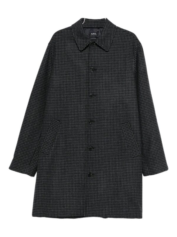 manteau à motif pied-de-poule