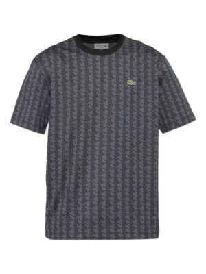t-shirt en coton à motif géométrique