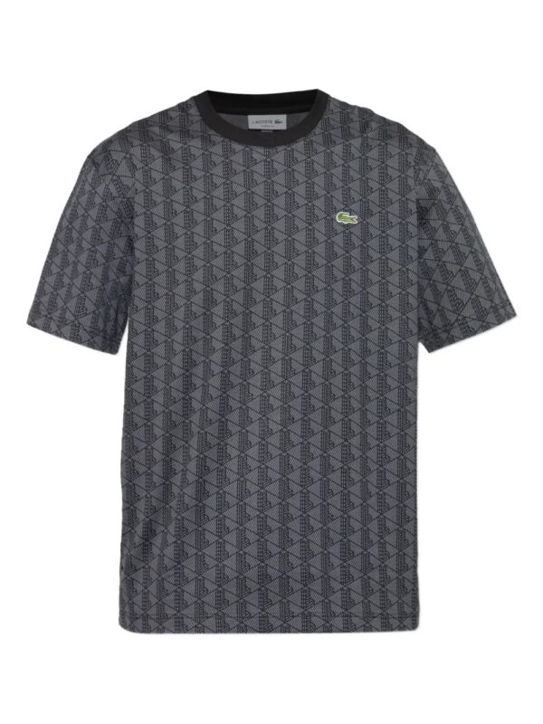 t-shirt en coton à motif géométrique