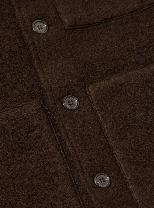 Brown fleece uniform jacket - Image 3