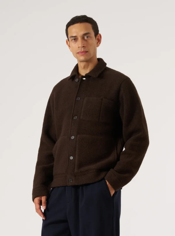 Brown fleece uniform jacket - Image 6