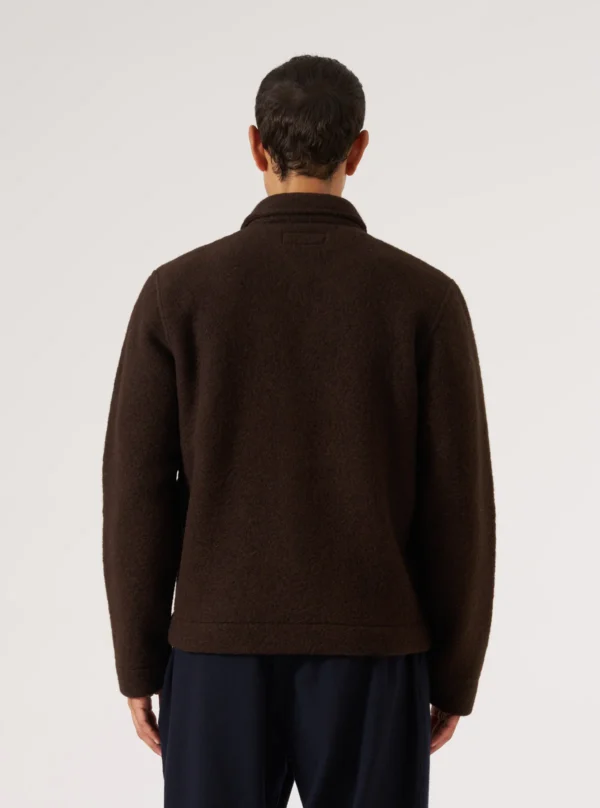 Brown fleece uniform jacket - Image 7