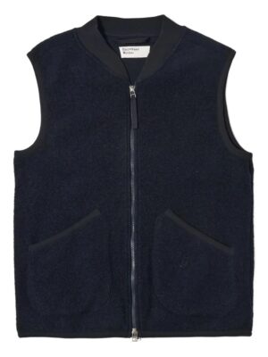 Wool zip-up vest