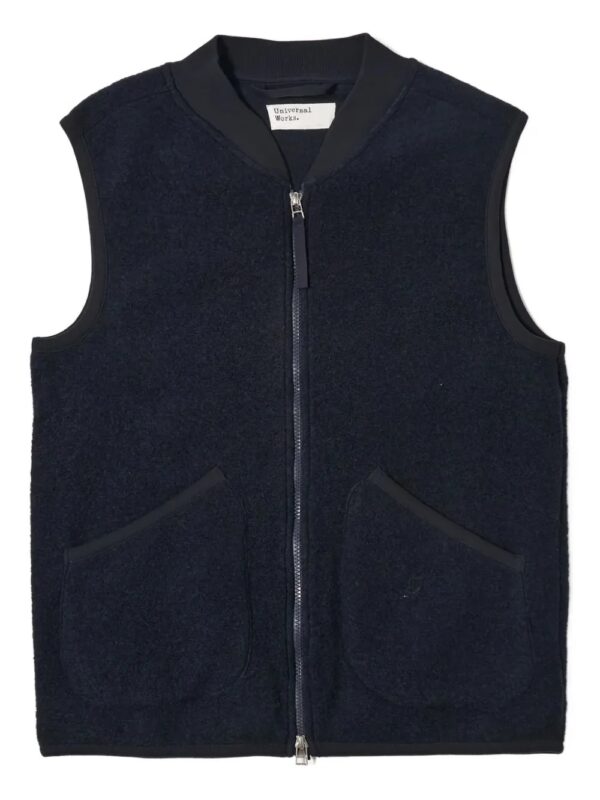 Wool zip-up vest