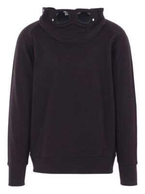 zip-up hoodie with glasses detail