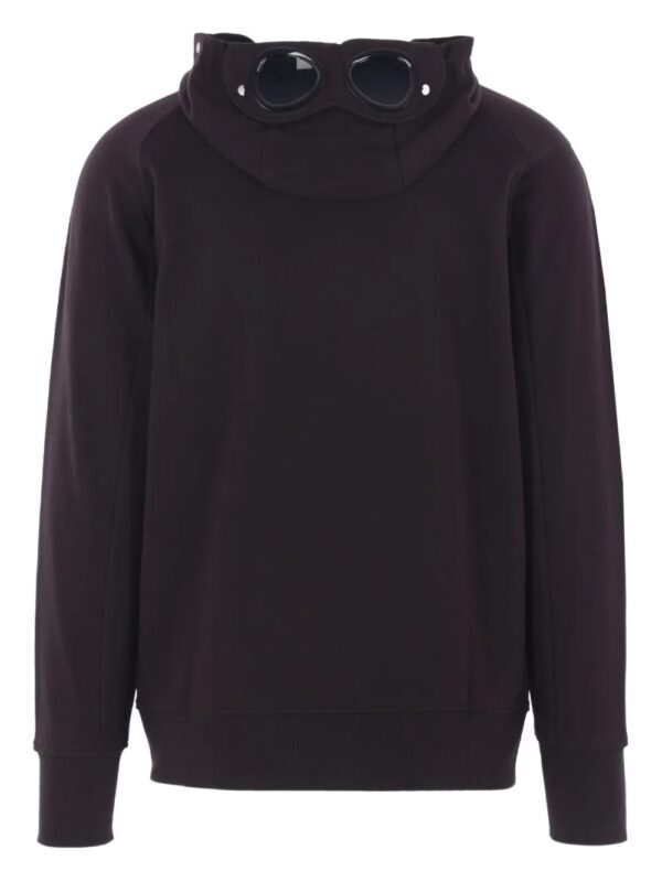 zip-up hoodie with glasses detail