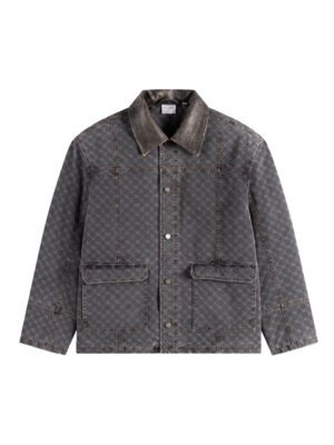 Veste de travail monogramme grise