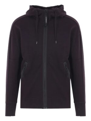 hoodie zippé à détail de lunettes