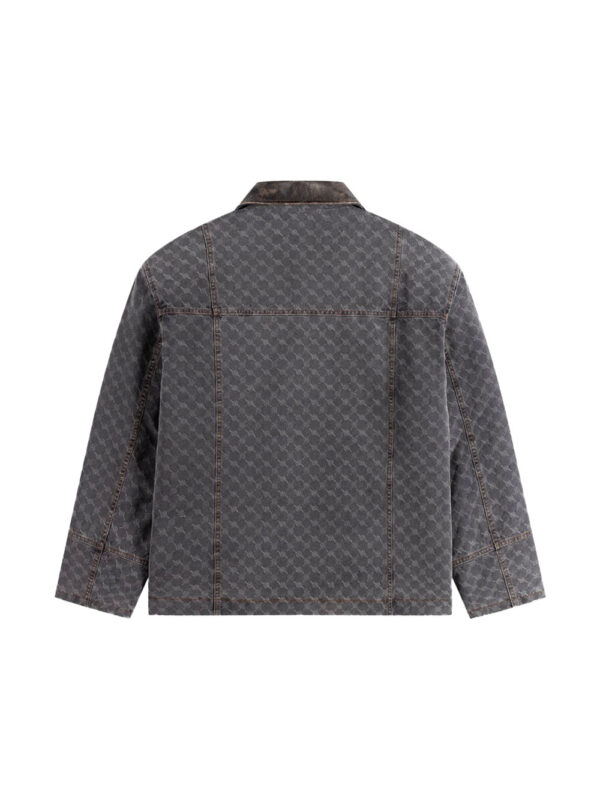 Veste de travail monogramme grise – Image 2