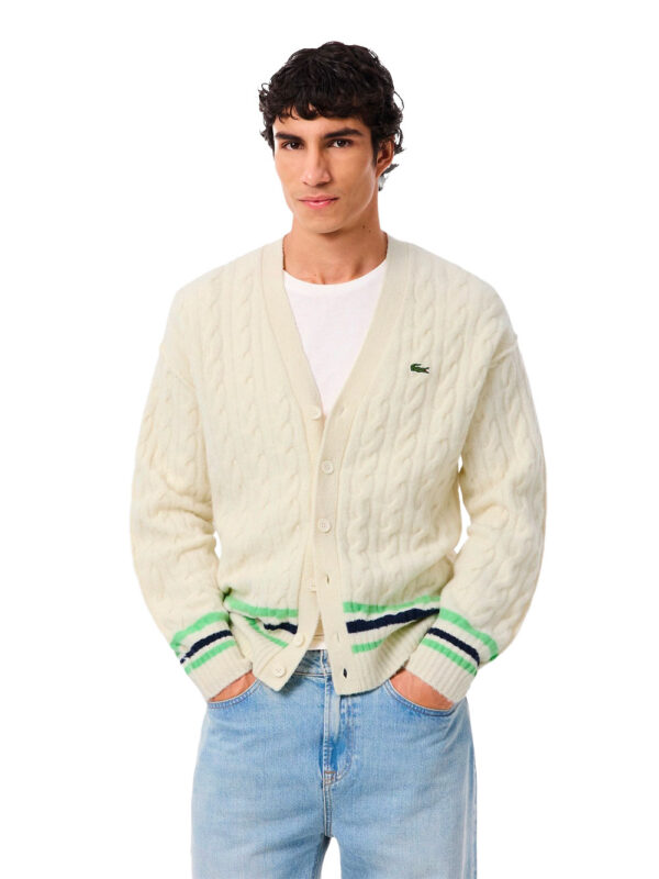 Cardigan maille torsadée laine – Image 3