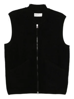 sleeveless down jacket with zip closure