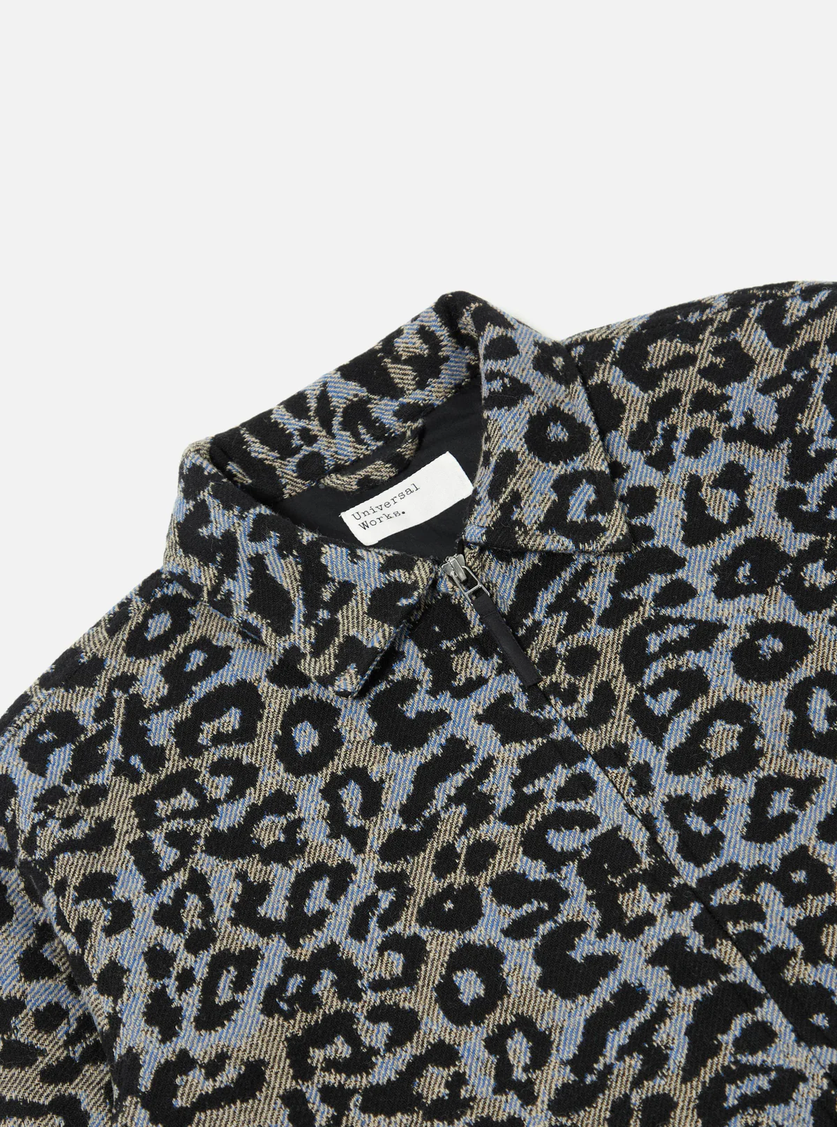 Blue leopard print wool club jacket - Image 3