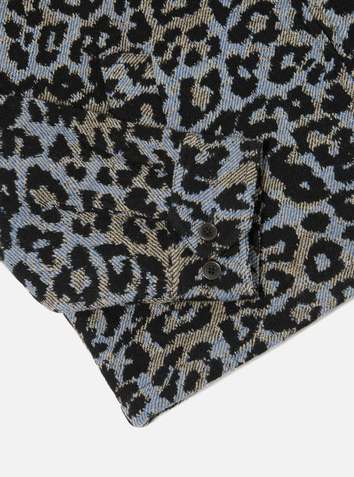 Blue leopard print wool club jacket - Image 5
