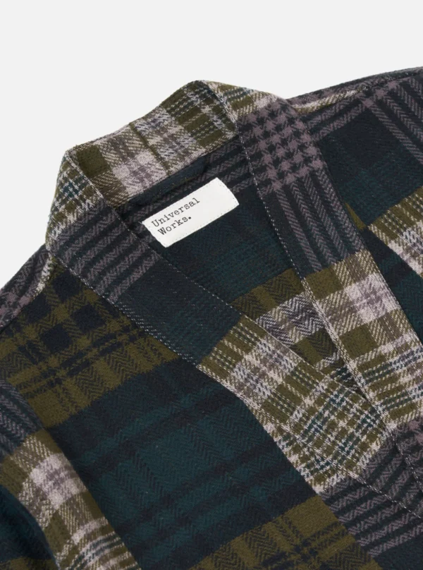 Kyoto Japanese Patchwork Green Work Jacket - Image 3