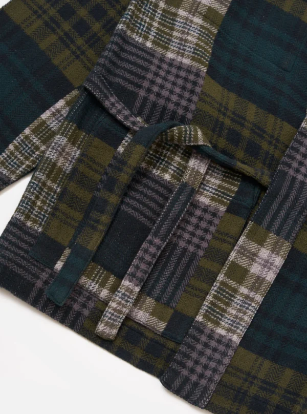 Kyoto Japanese Patchwork Green Work Jacket - Image 4
